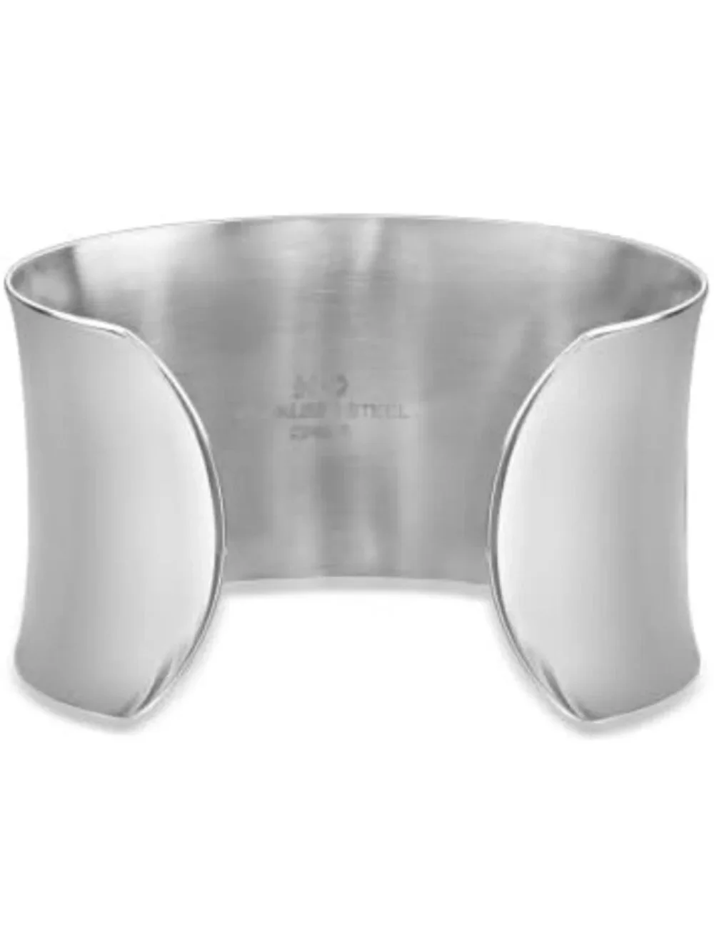 Stylish 7-Inch Wide Open Cuff Bangle Bracelet for Women - Stainless Steel